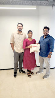 upGrad Dehradun office - student and parents with the counselling team after their study abroad session